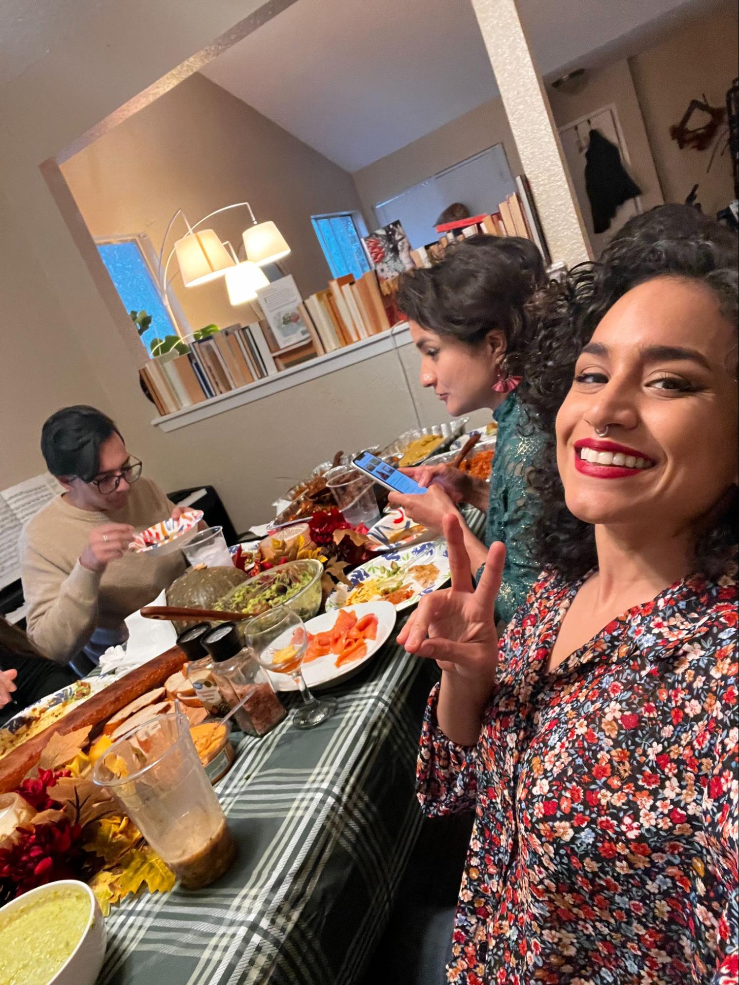 Director of Accounts, Lluvia Peveto, says her thankful spirit resides at the table surrounded by friends, family and food.