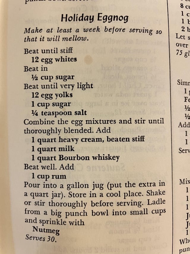 holiday eggnog recipe